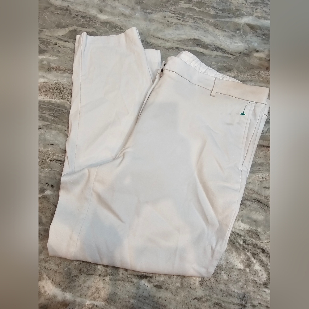 J. Jill Wearever Collection White Refined Woven Trousers Women’s 22W Plus Size